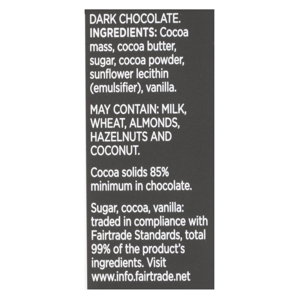 Divine 85% Dark Chocolate Bars - 3 Oz x 12 - Cozy Farm