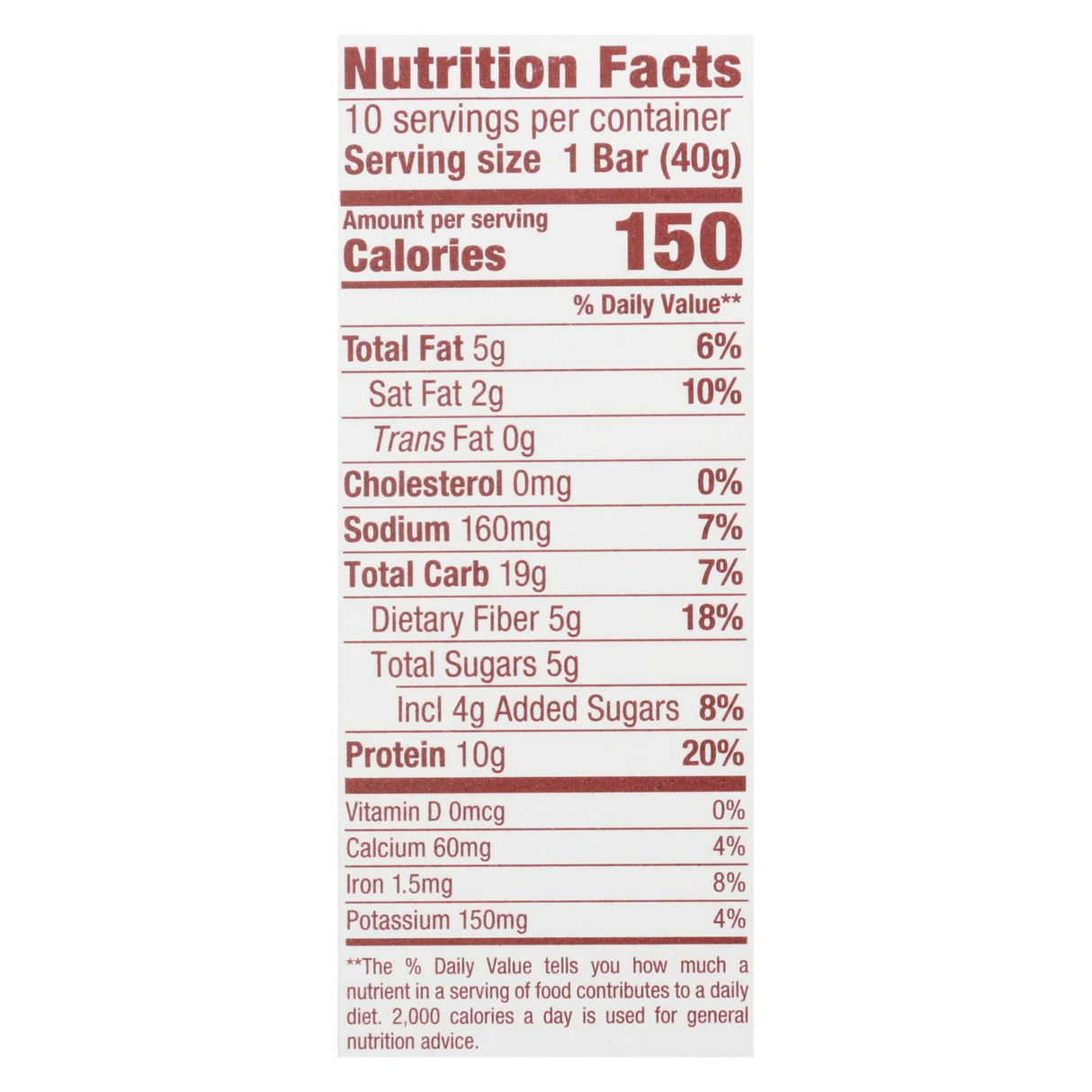 Thinkthin Chocolate Almond Protein + Fiber Bar - 1.41 Oz - Pack of 10 - Cozy Farm