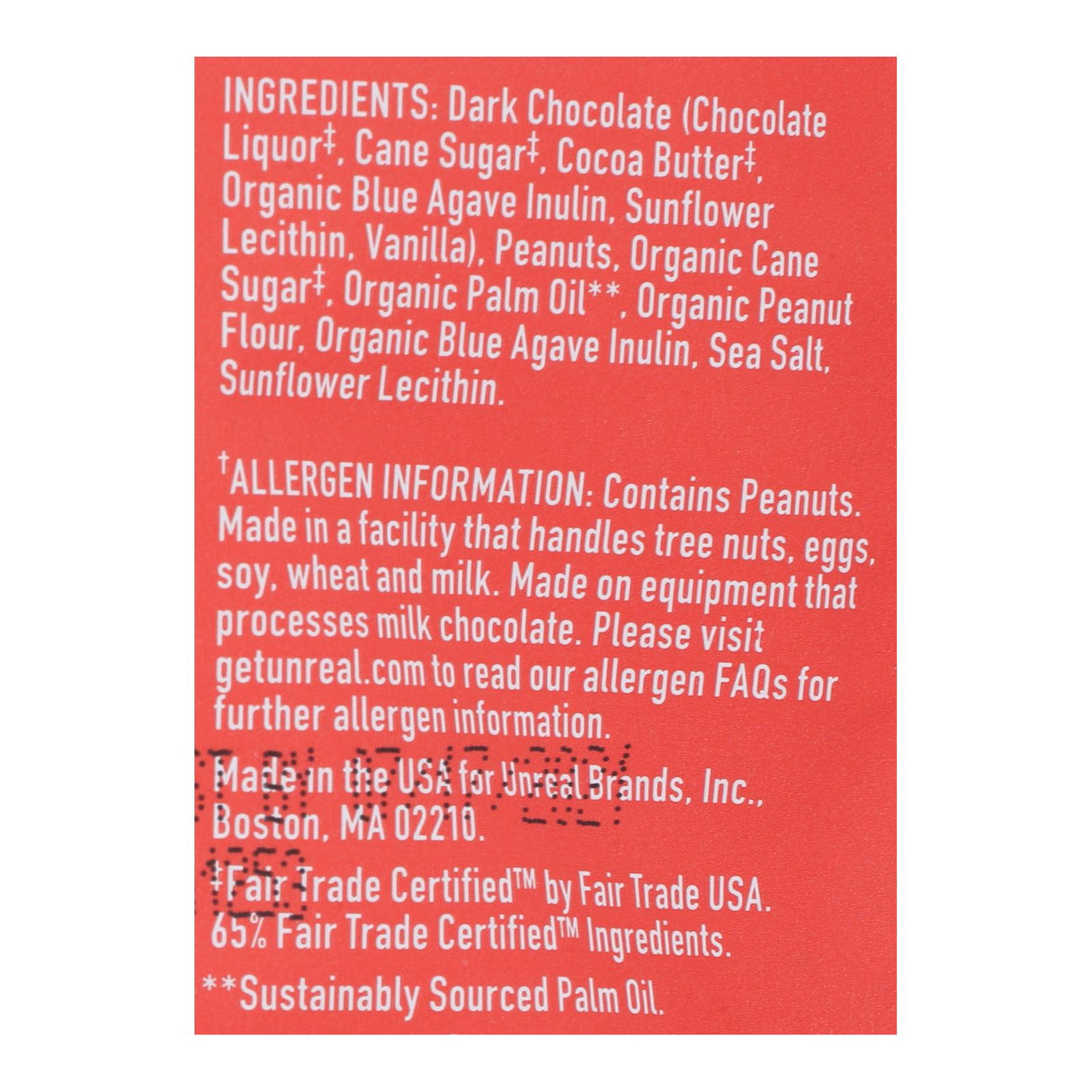 Unreal Dark Chocolate Peanut Butter Cups - 72-Count - Cozy Farm