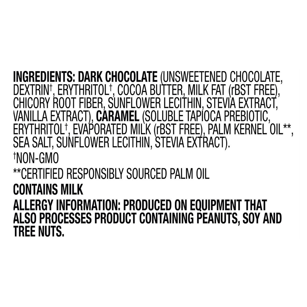 Lilys Dark Chocolate Caramels with Stevia Sweetener, 3.5 oz (Case of 12) - Cozy Farm