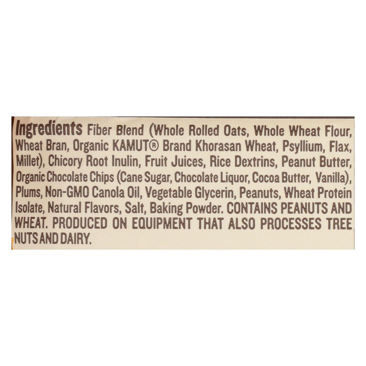 Nugo Fiber Dlish Peanut Chocolate Chip Bar - 1.6 Oz - Case of 16 - Cozy Farm