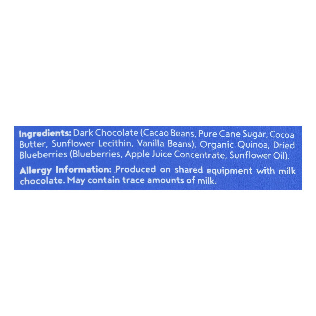 Undercover Quinoa Crispy Blueberry Quinoa Dark Chocolate - 12 Pack - 2 Oz - Cozy Farm