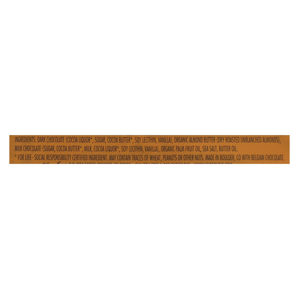 Chocolove Cup Dark Chocolate with Almond Butter - 1.2 oz - Case of 10 - Cozy Farm