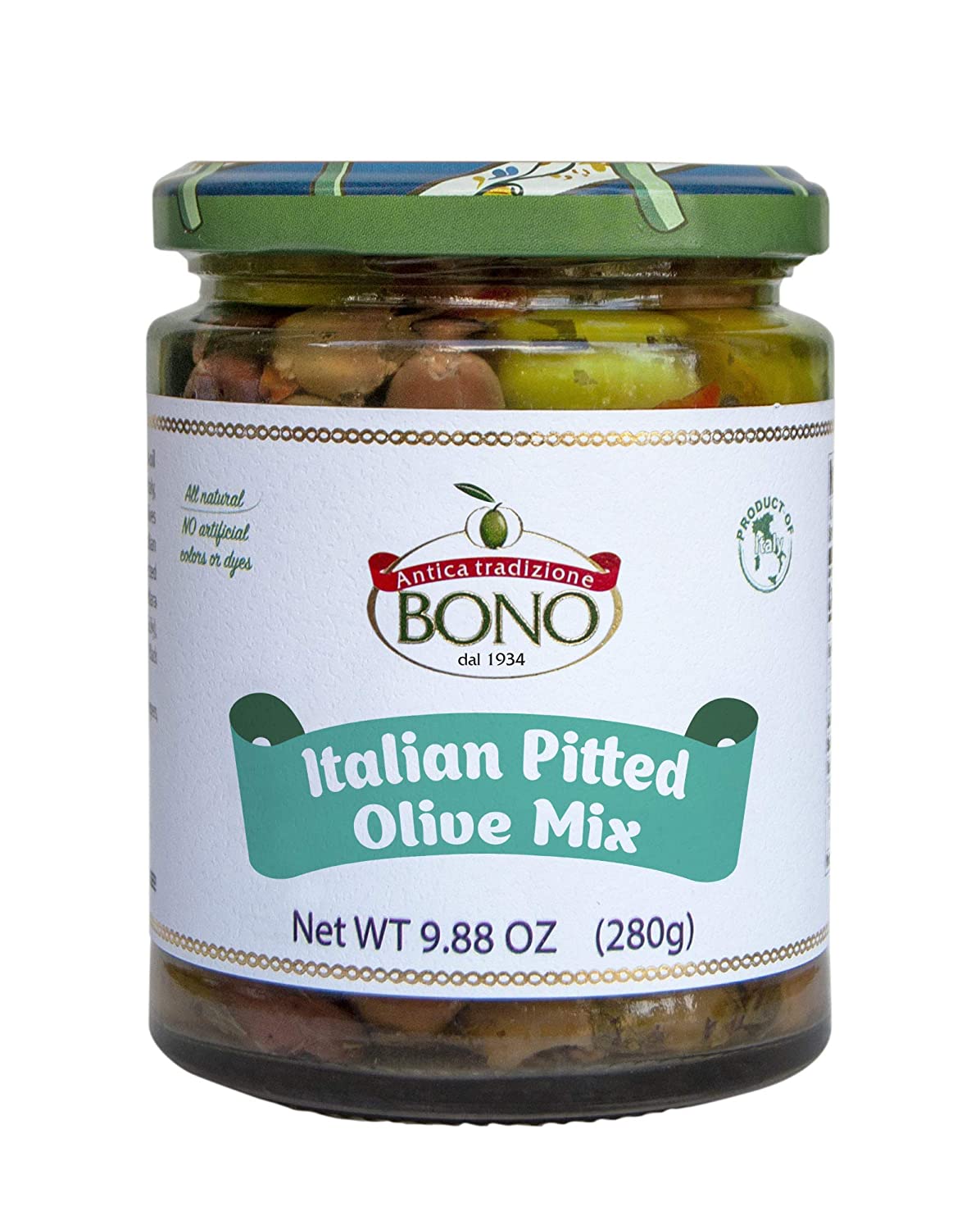 Bono Olive Mix Italian Pitted - Case of 6 - 9.88 oz - Cozy Farm