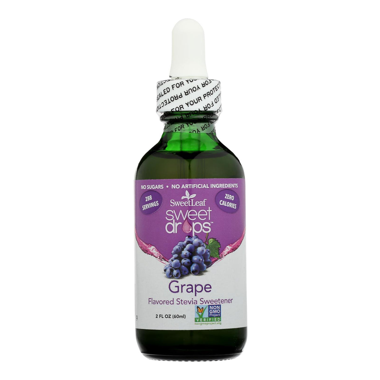 Sweet Leaf Grape Stevia Drops: Natural Sugar-Free Sweetener - 2 fl oz,