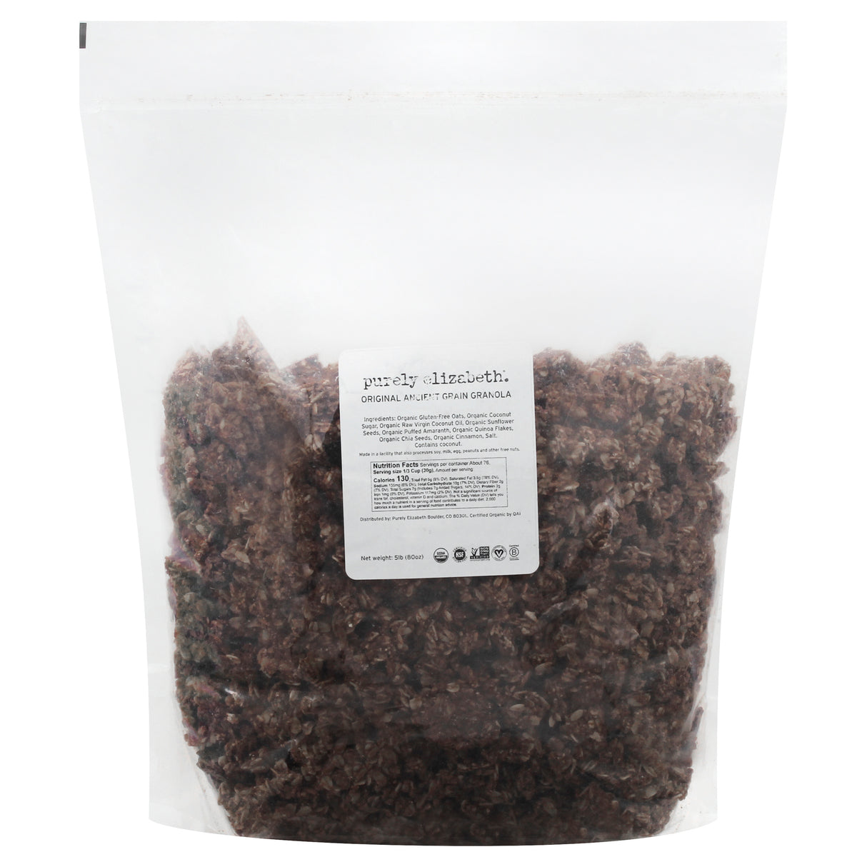 Purely Elizabeth Original Ancient Grain Granola, 2 x 5 lb Bags - Organic Breakfast Cereal