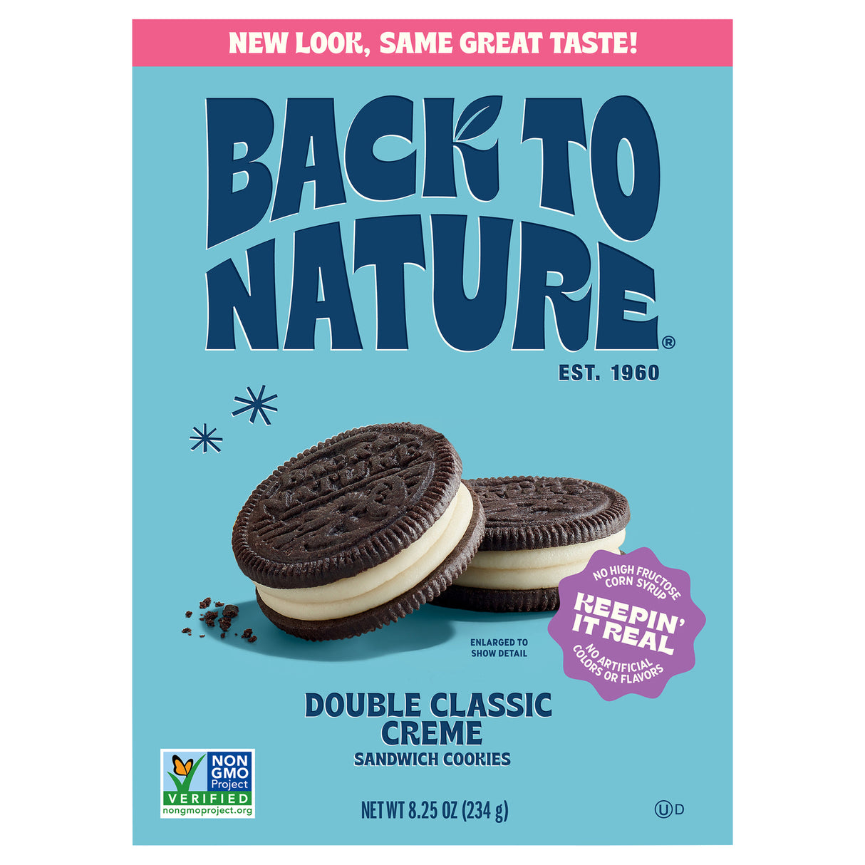 Back to Nature Double Creme Classic Sandwich Cookies, Pack of 6 - 8.25 oz