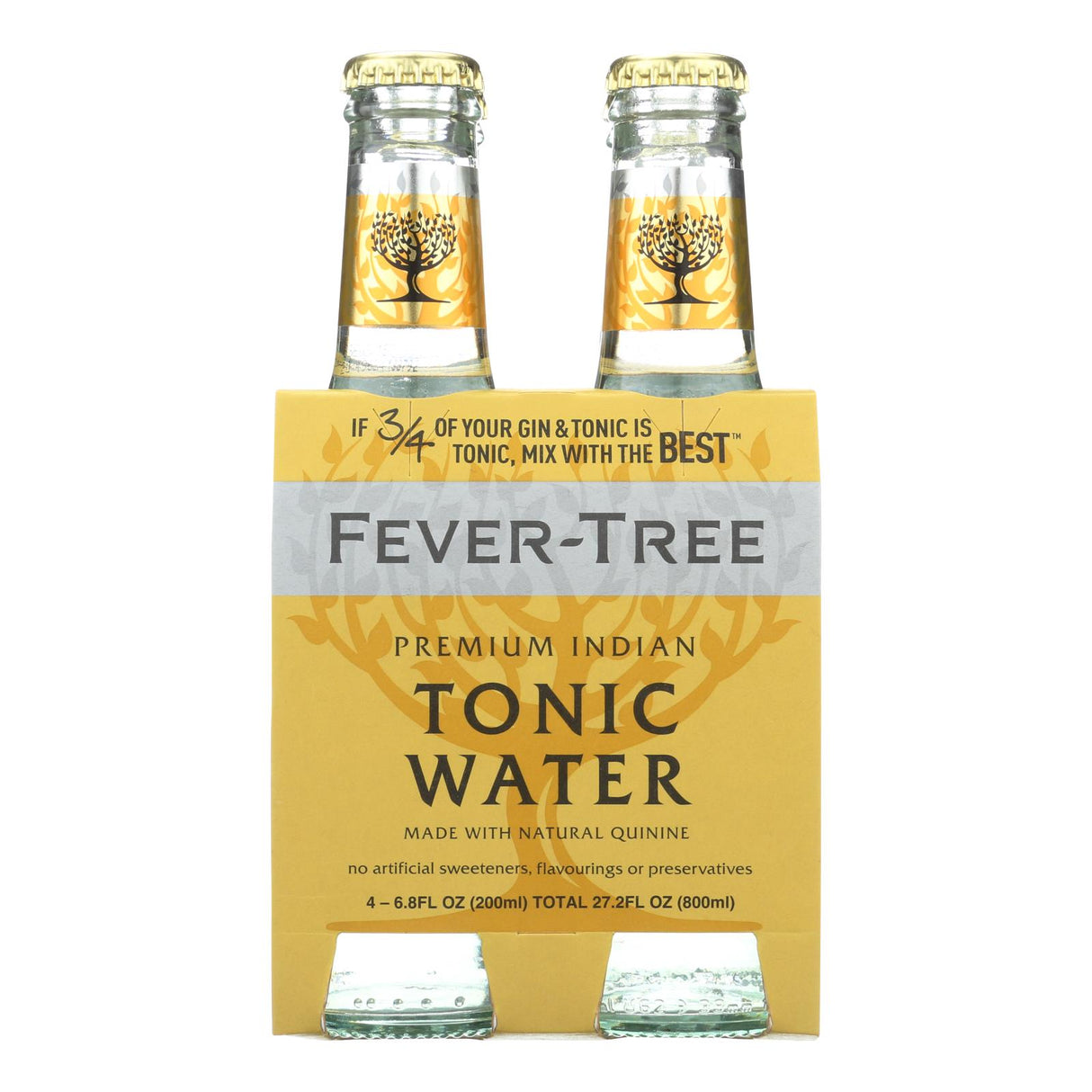 Fever-Tree Indian Tonic Water - 6 x 6.8 Fl Oz Glass - Premium Quality