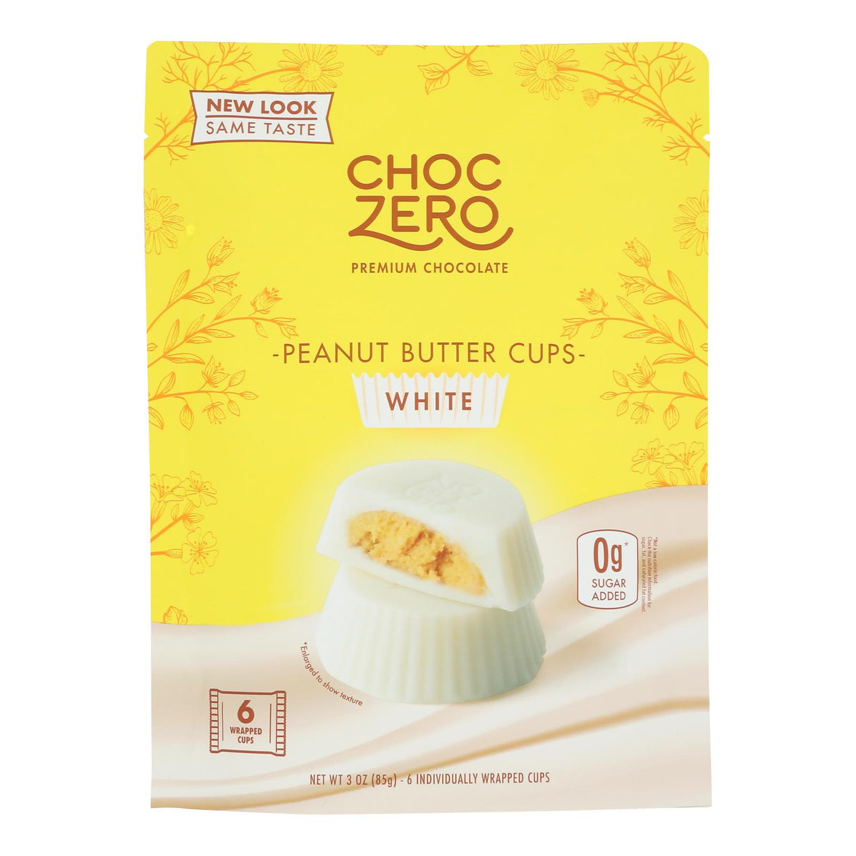 ChocZero White Chocolate Peanut Butter Cups: Sugar Free Keto Candy - 12 Count
