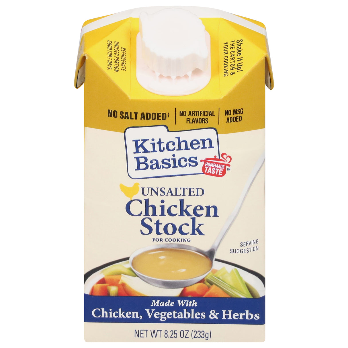 Kitchen Basics Chicken Stock NSA (No Salt Added) - 8.25 oz (Pack of 12)