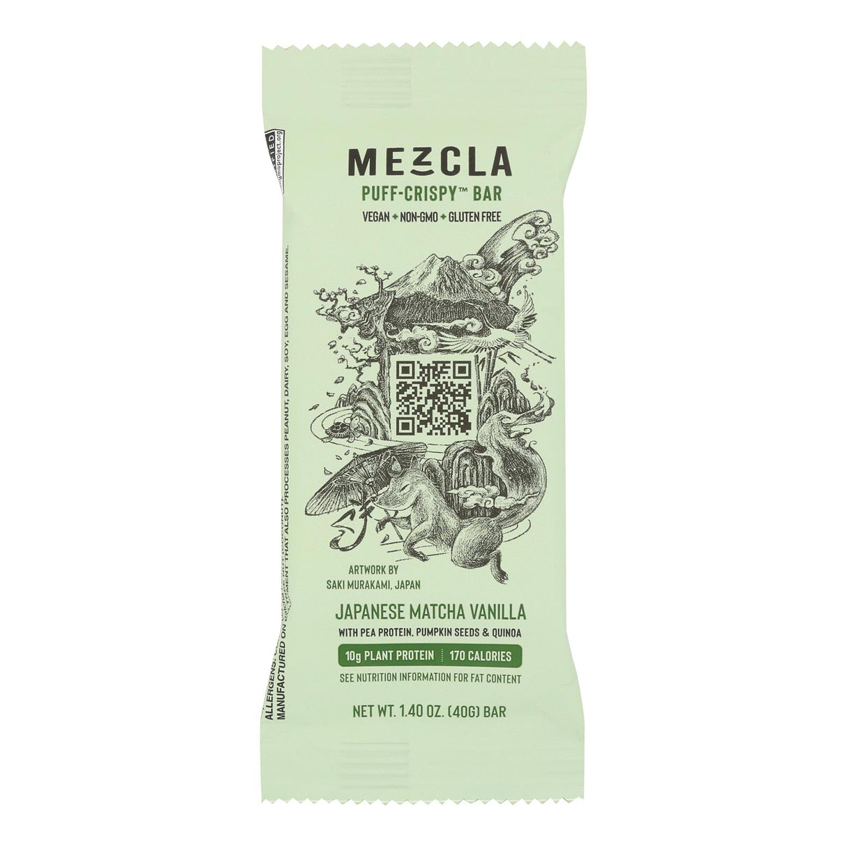 Mezcla: Matcha Energy Bars (12 Pack) | Natural Focus & Energy - 1.4oz Bars