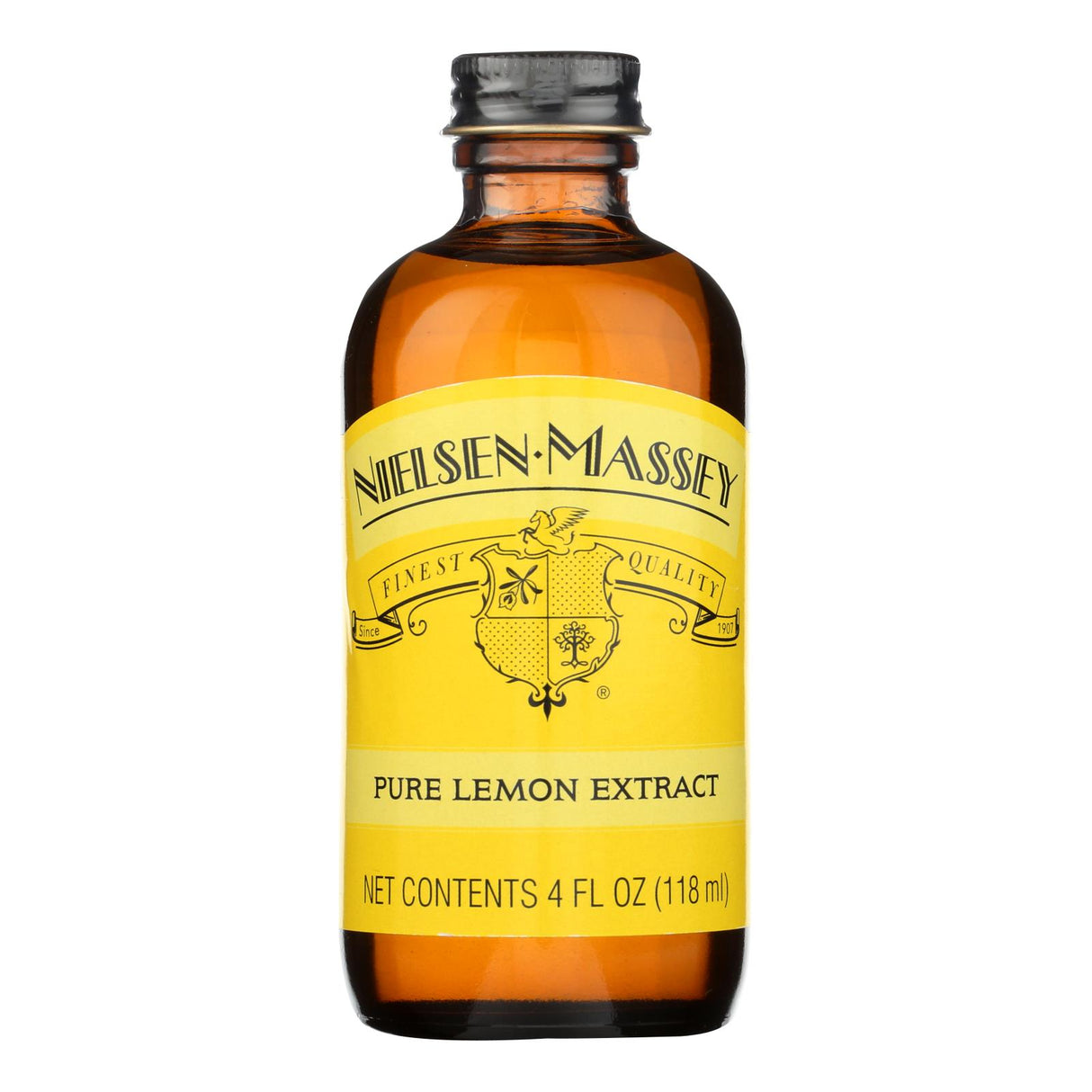 Nielsen-Massey Pure Lemon Extract - 4 oz (Pack of 8) - Natural Flavoring for Baking & Cooking