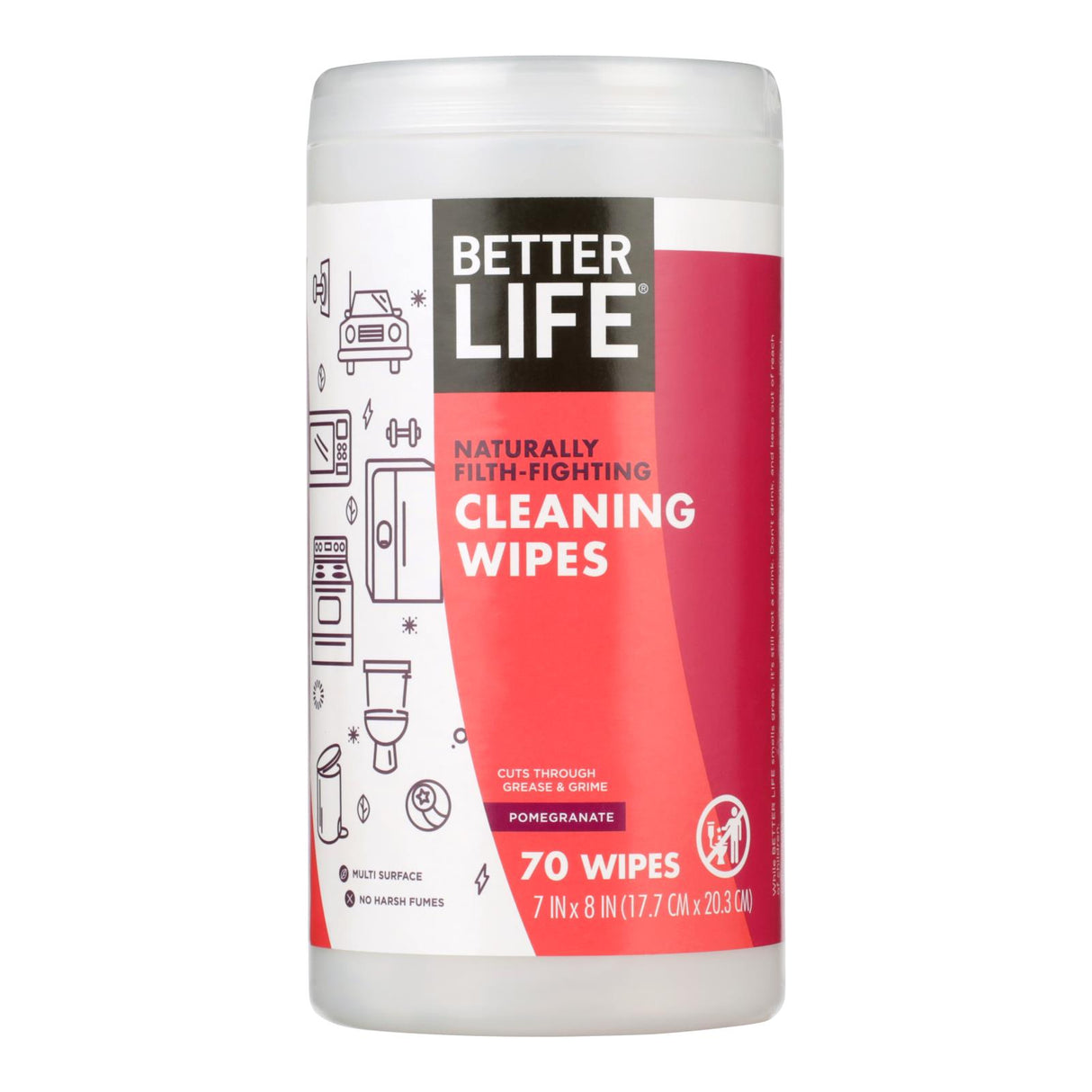 Better Life All-Purpose Cleaner Wipes, Pomegranate - 6 x 70 Count - Best Price