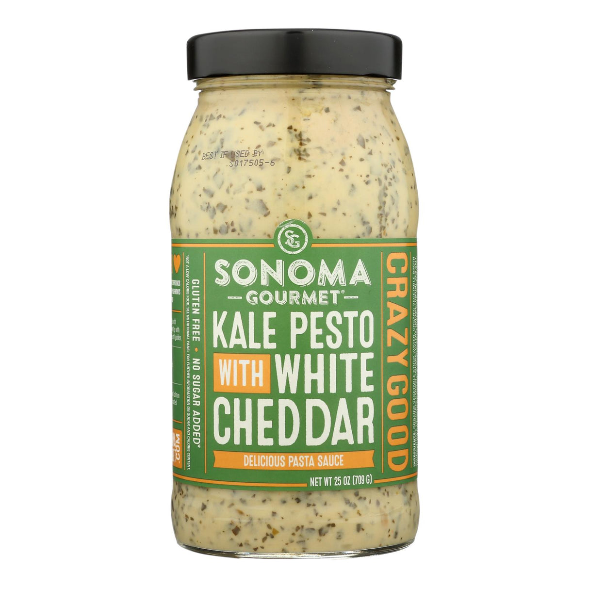 Sonoma Gourmet Kale Pesto Pasta Sauce with White Cheddar, All Natural, Pack of 6 - 25 oz