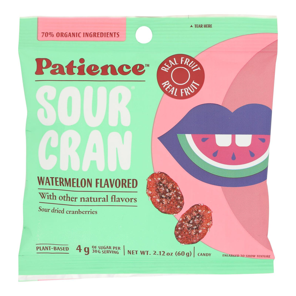Patience Fruit & Co Organic Candy: Cranberry, Cherry & Watermelon - 24 Pouches