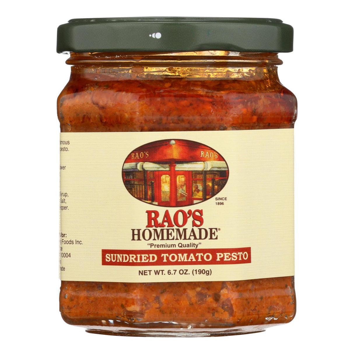 Rao's Pesto Sun Dried Tomato 6-Pack: Authentic Italian Flavor - 6.7 Oz