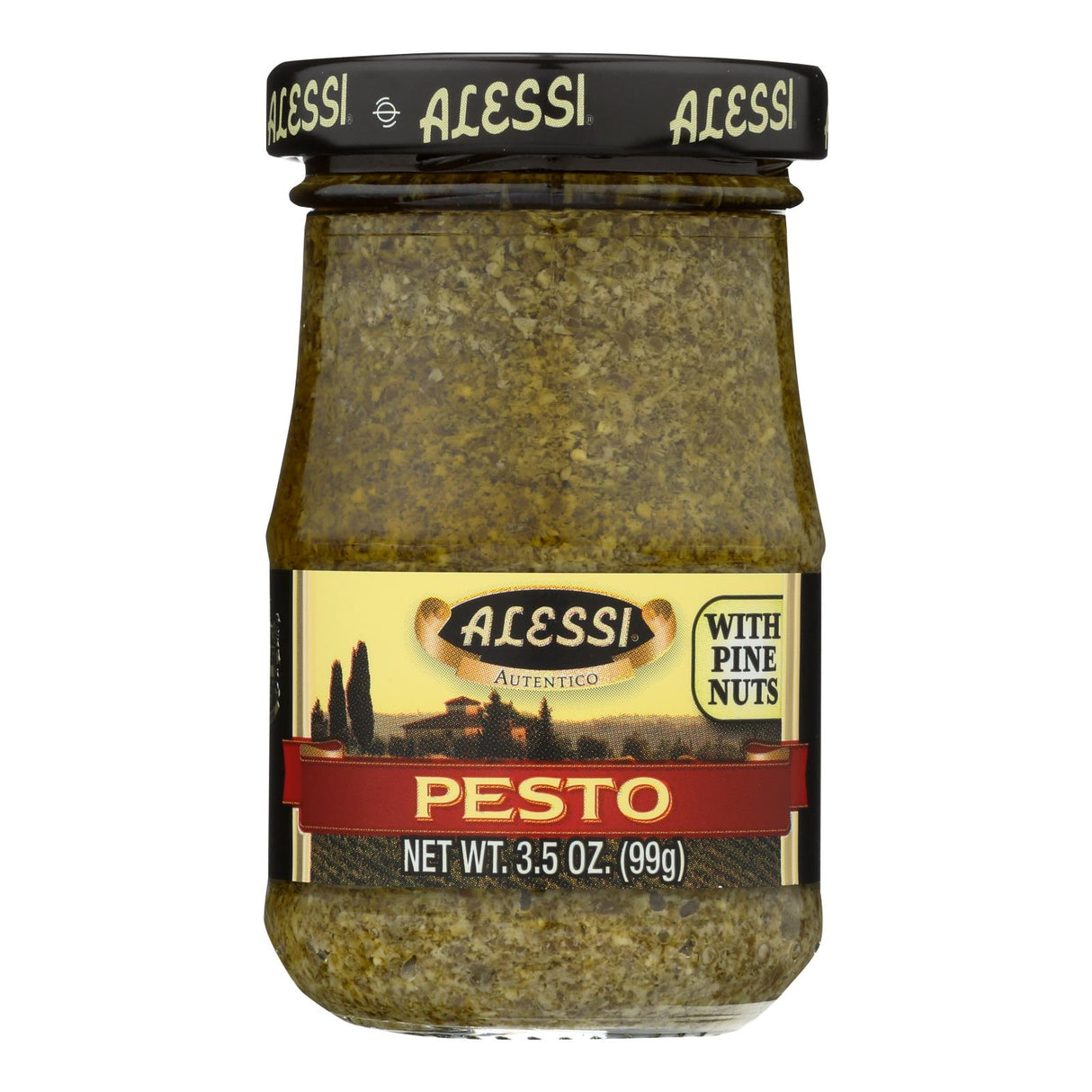 Alessi Pesto di Liguria - Authentic Italian Basil Pesto (Pack of 12 - 3.5 Fl Oz)