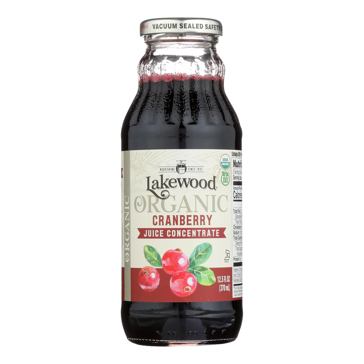 Lakewood Cranberry Concentrate Juice 12.5 Oz - Pure Cranberry Juice
