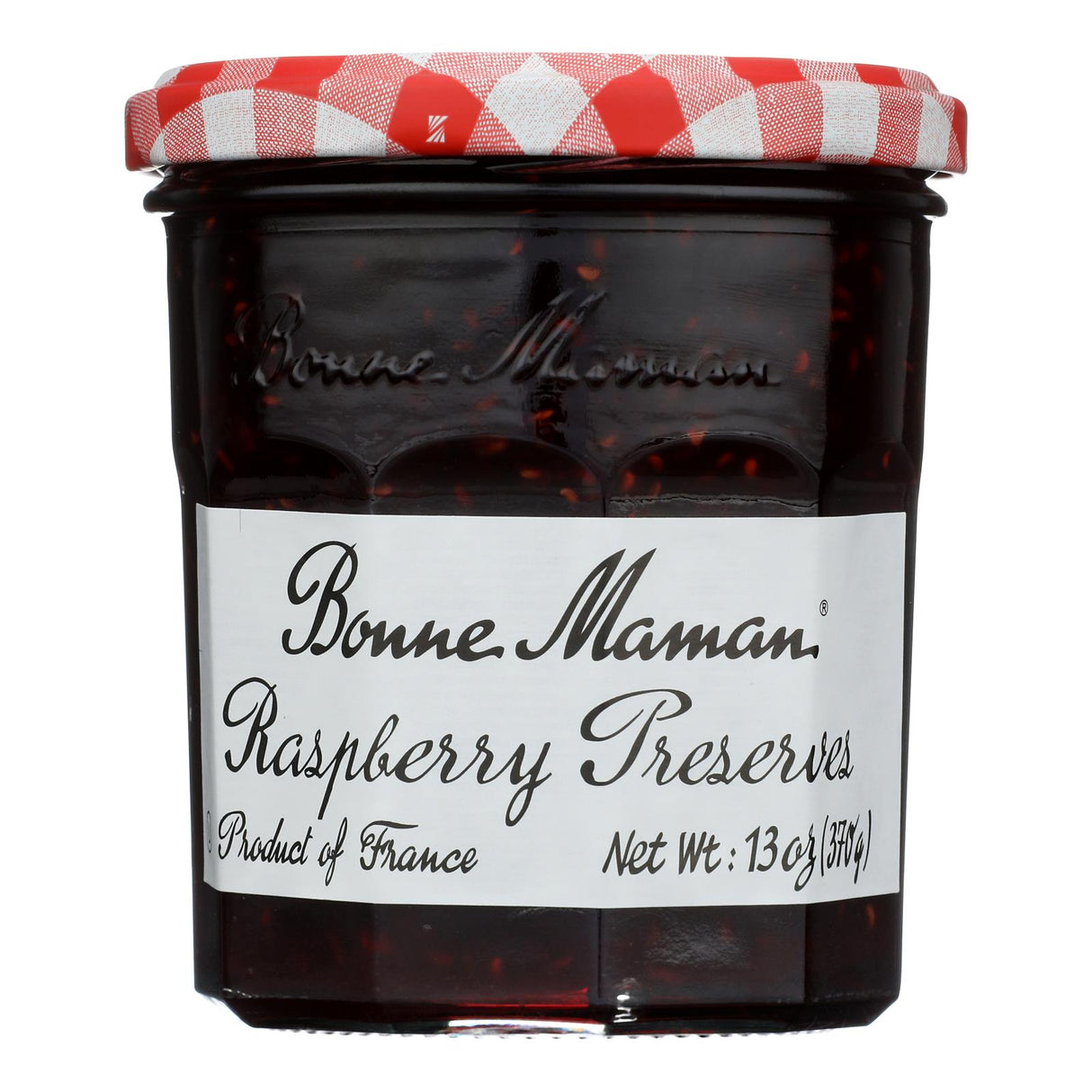 Bonne Maman Raspberry Preserves - Pack of 6 (13 Oz ) - All Natural, Classic French Recipe