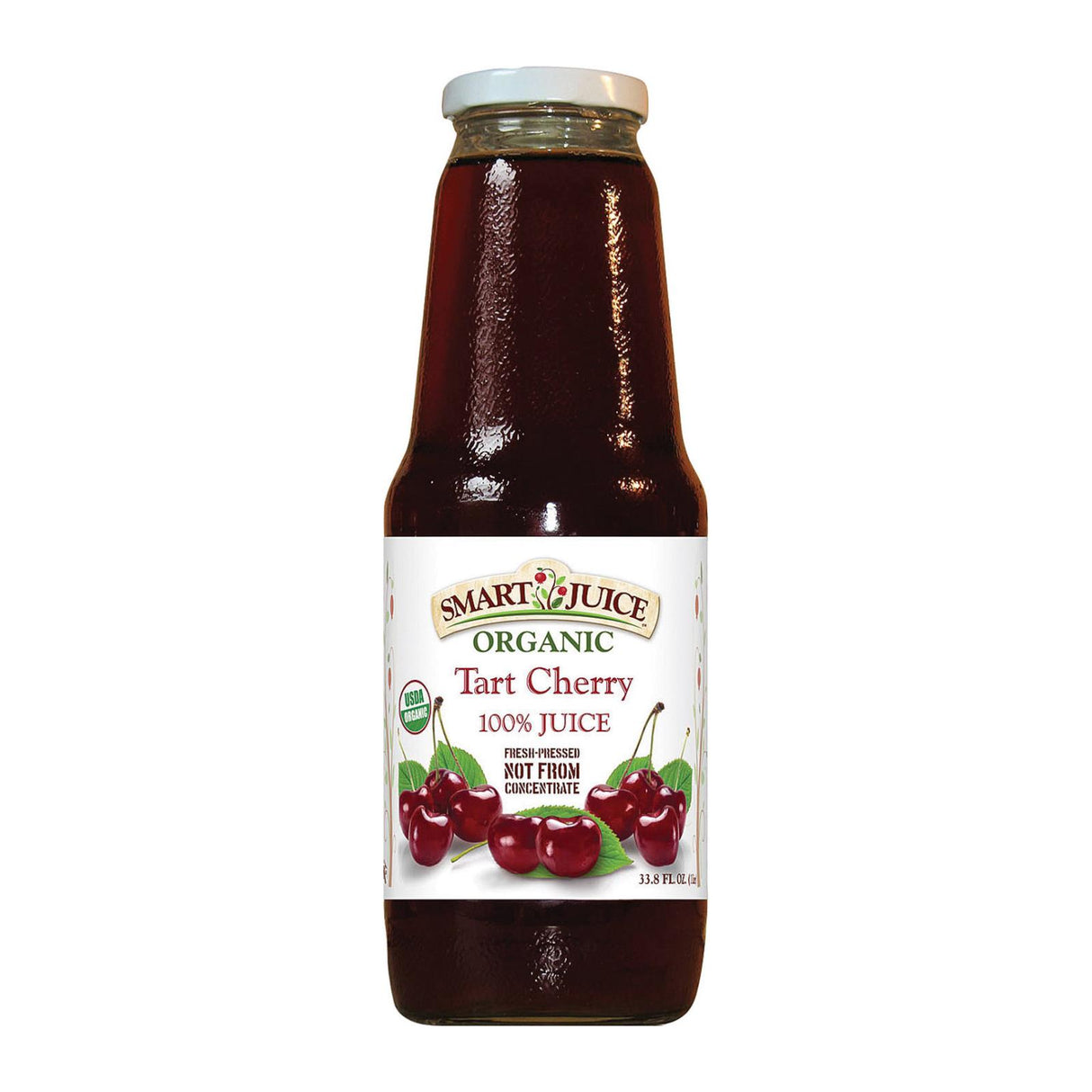 Smart Juice Organic Tart Cherry Juice, 6-Pack, 33.8 Fl Oz - Unsweetened Pure