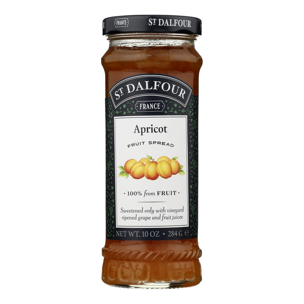 St Dalfour Thick Apricot Fruit Spread - Deluxe 100% Fruit - 10 Oz - Pack of 6