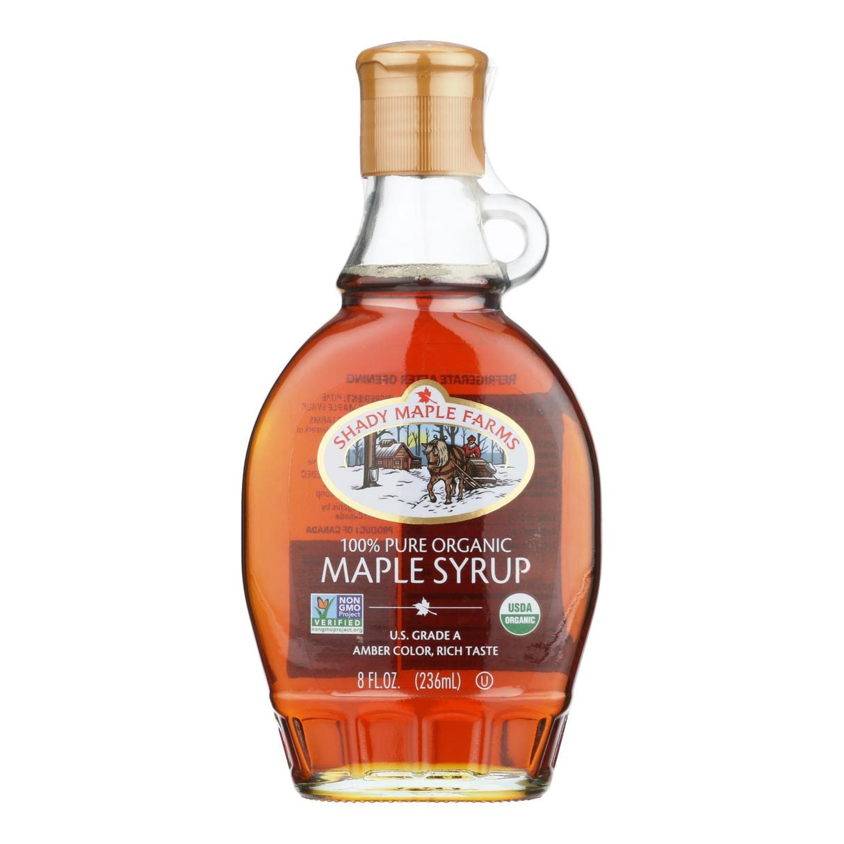 Shady Maple Farms Organic Dark Maple Syrup, Grade A, 8 oz (Pack of 12)