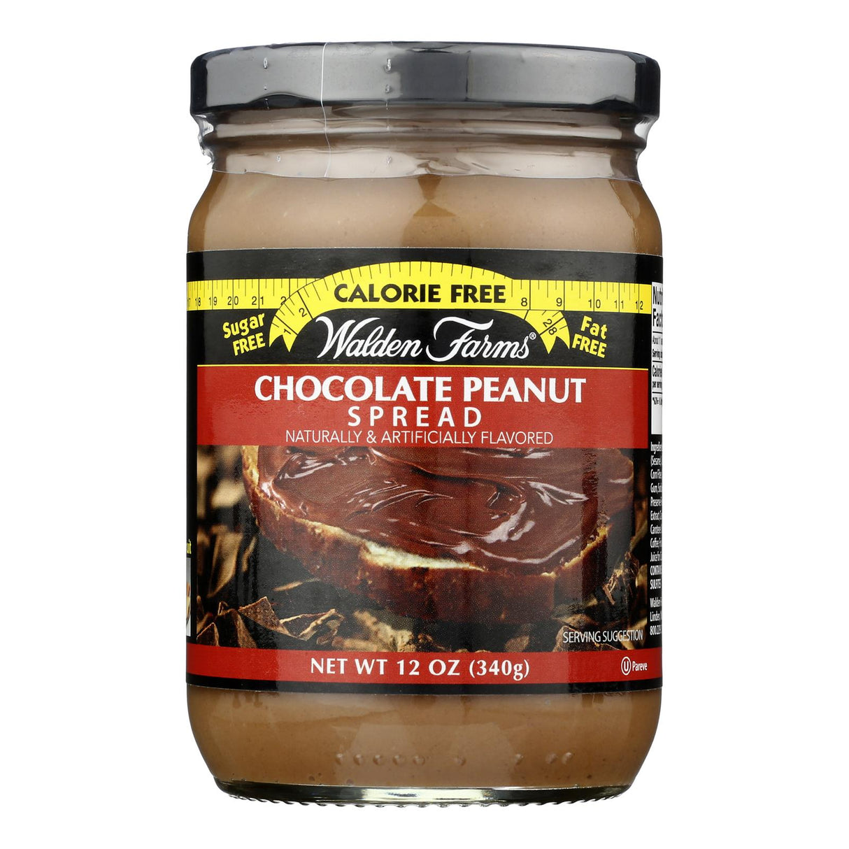 Walden Farms Chocolate Peanut Spread: Sugar-Free, Calorie-Free, Case of 6