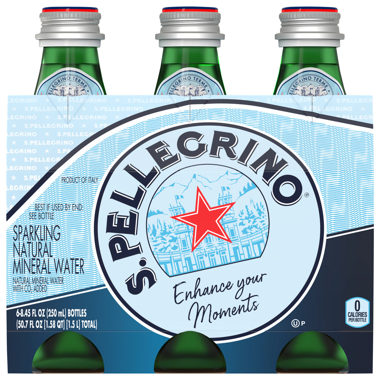 San Pellegrino Sparkling Water, 250 ml (Case of 4) - Natural Mineral Water