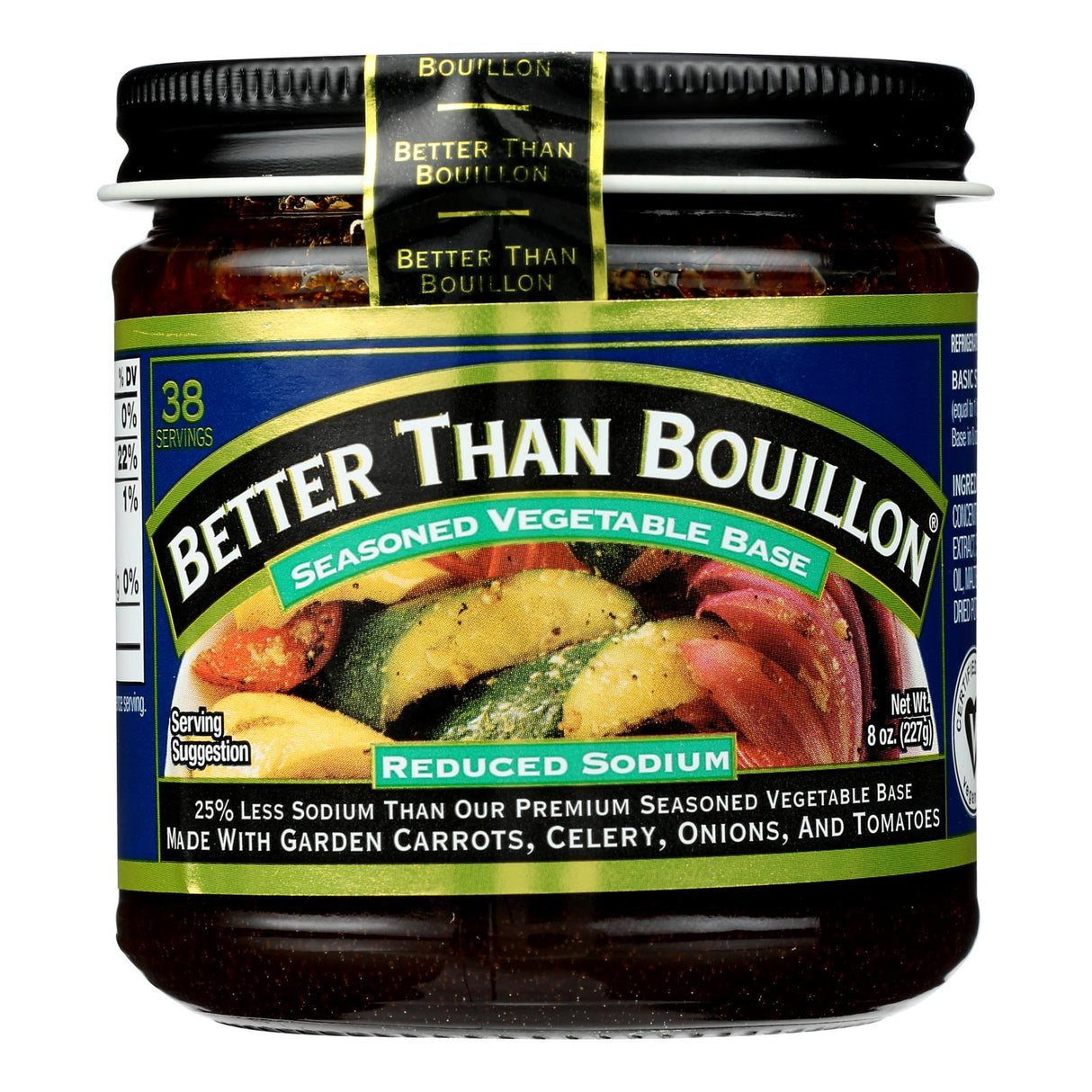 Better Than Bouillon Reduced Sodium Vegetable Base (8 oz, 6-Pack) - Concentrated Flavor