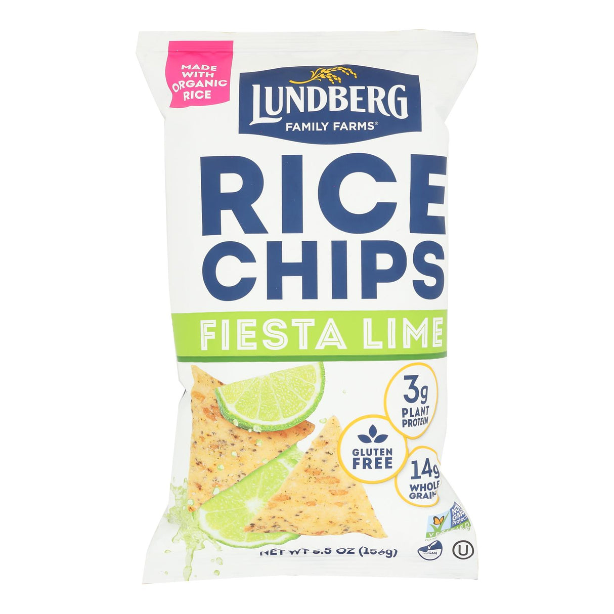 Lundberg Fiesta Lime Rice Chips, Organic, 6 Bags | Lundberg Family Farms