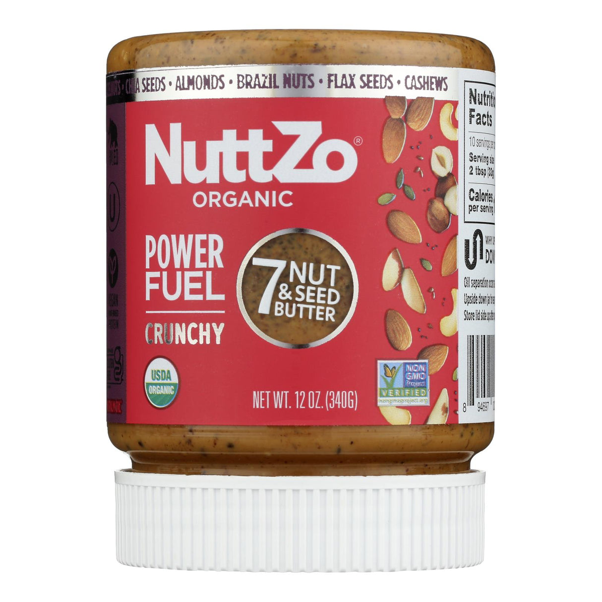 Nuttzo Power Fuel 7 Nut & Seed Butter Crunchy - 6 Pack | Healthy Spread