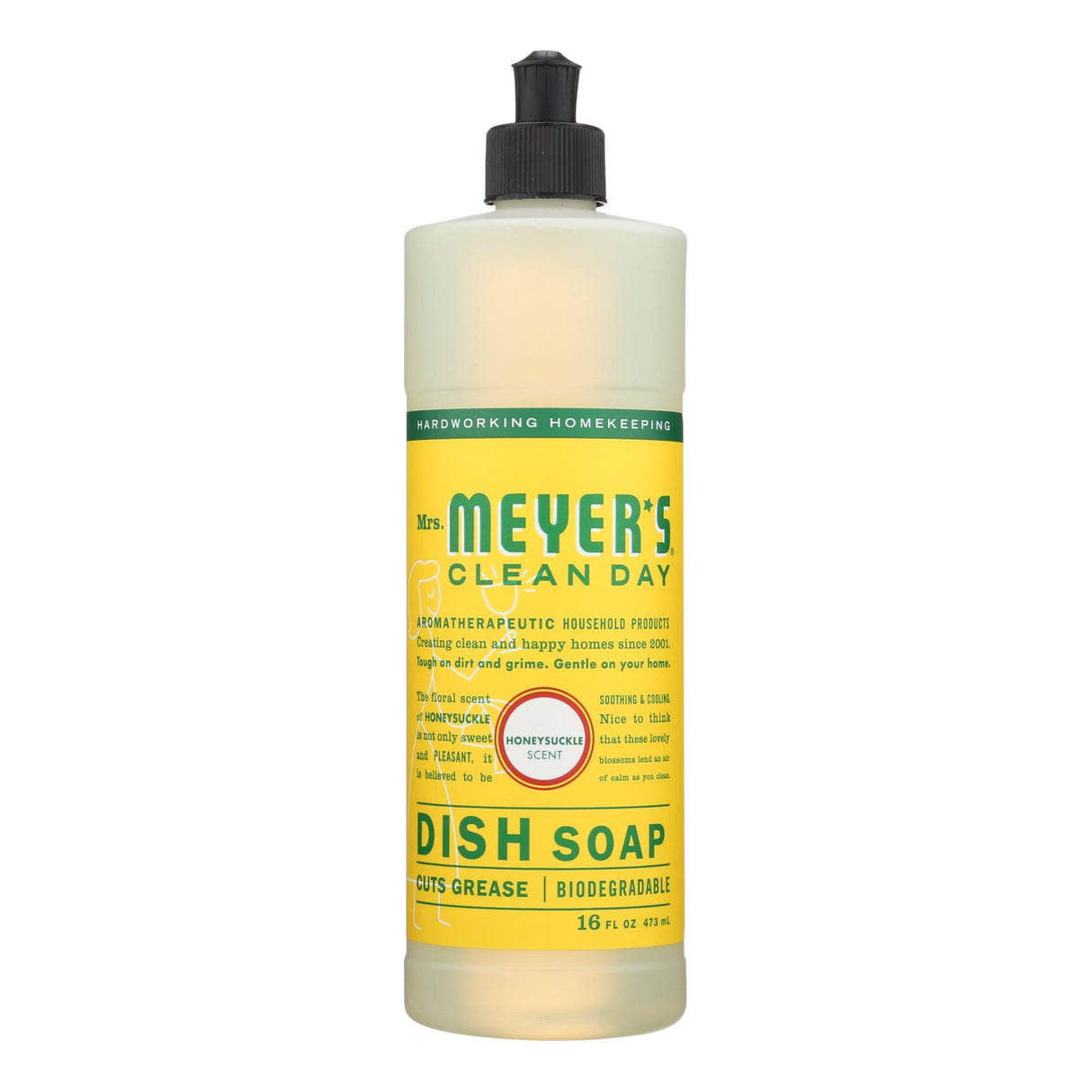 Mrs. Meyer's Clean Day Honeysuckle Dish Soap - 16 Oz - Gentle & Effective