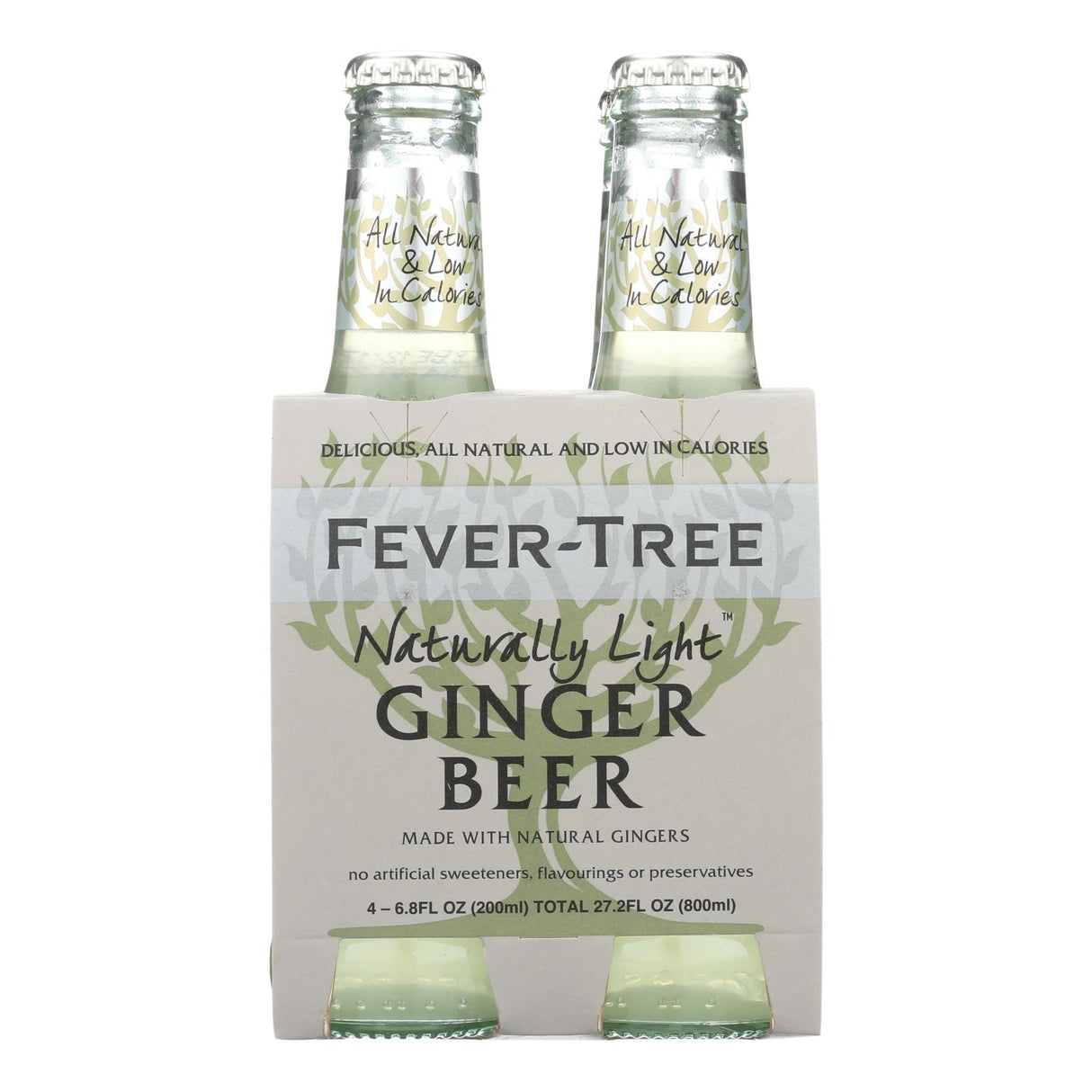 Fever-Tree Premium Ginger Beer, 6 x 6.8 fl oz Glass , For Cocktails & Drinks