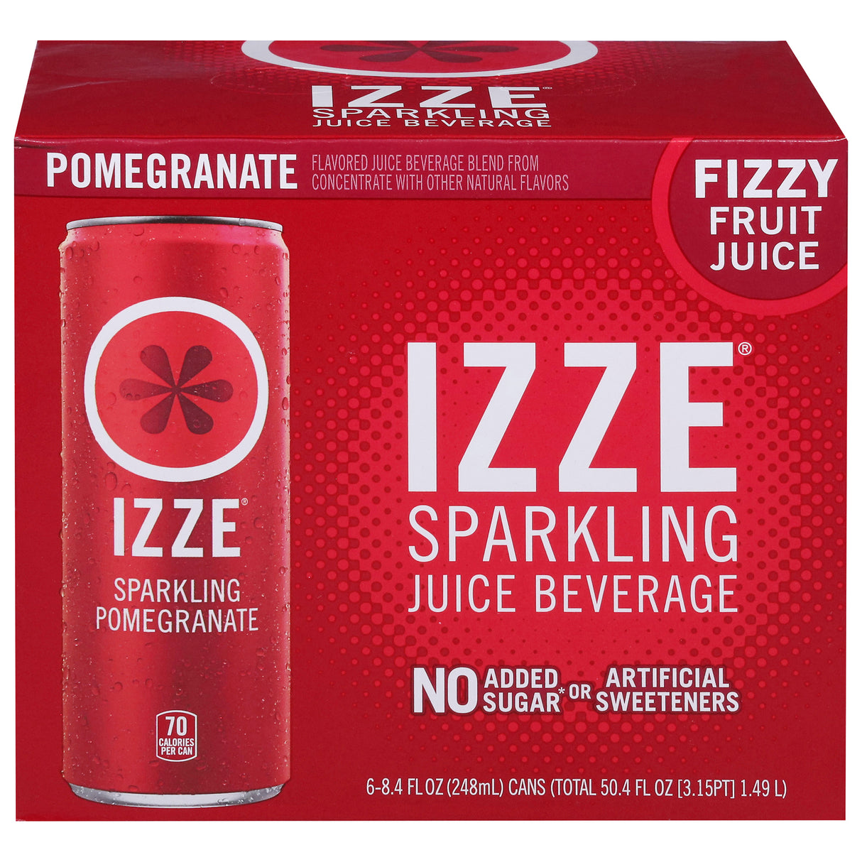 Izze Sparkling Pomegranate Juice, 4 x 6/8.4 fl oz