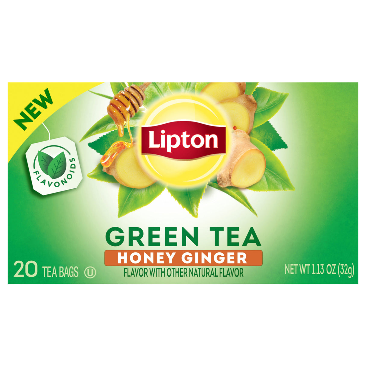 Lipton Green Tea Bags: Honey Ginger, 120 Count. Refreshing & Flavorful!