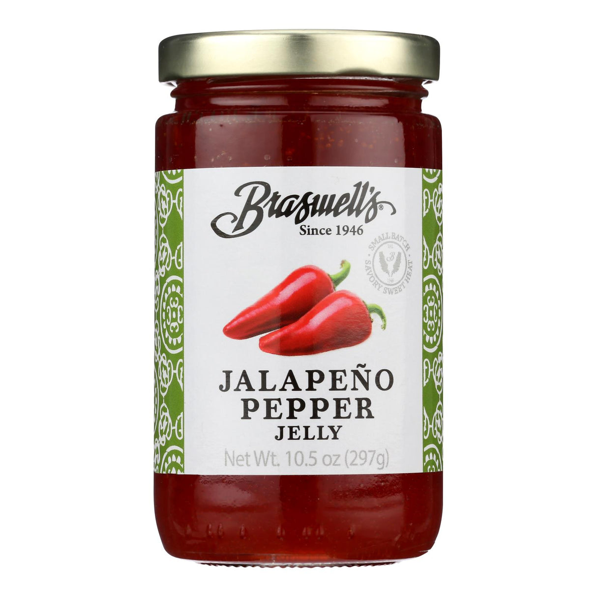 Braswell's Jalapeno Pepper Jelly - Pack of 6 - 10.5 Oz - Sweet & Spicy Flavor