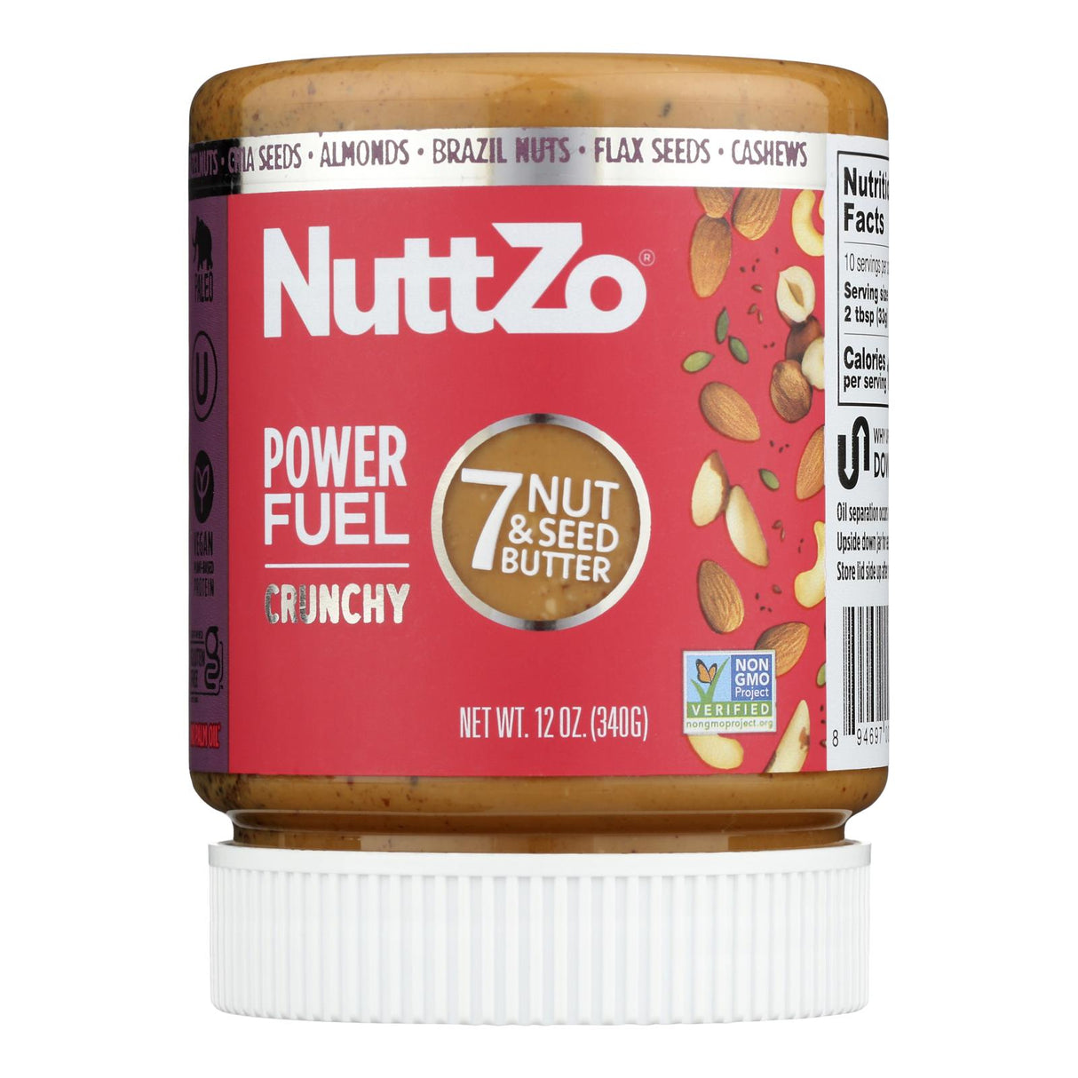 Nuttzo Crunchy Nut Butter 6-Pack: Power Fuel with Seeds & Nuts - 12 Oz Jars