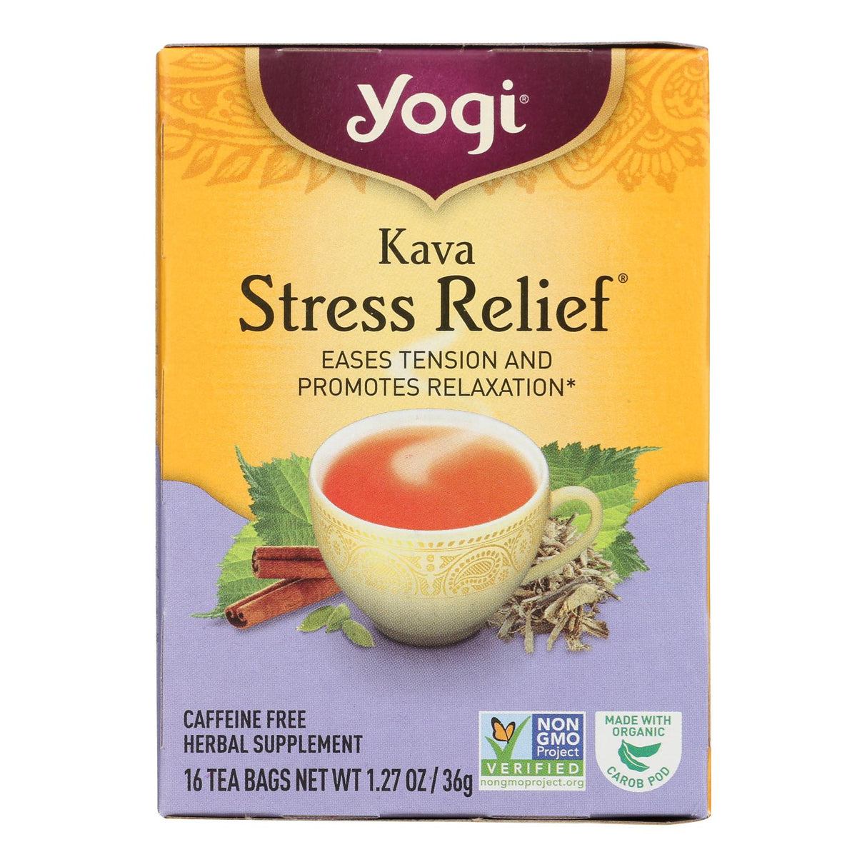 Yogi Tea Kava Stress Relief - Caffeine Free - 16 Tea Bags