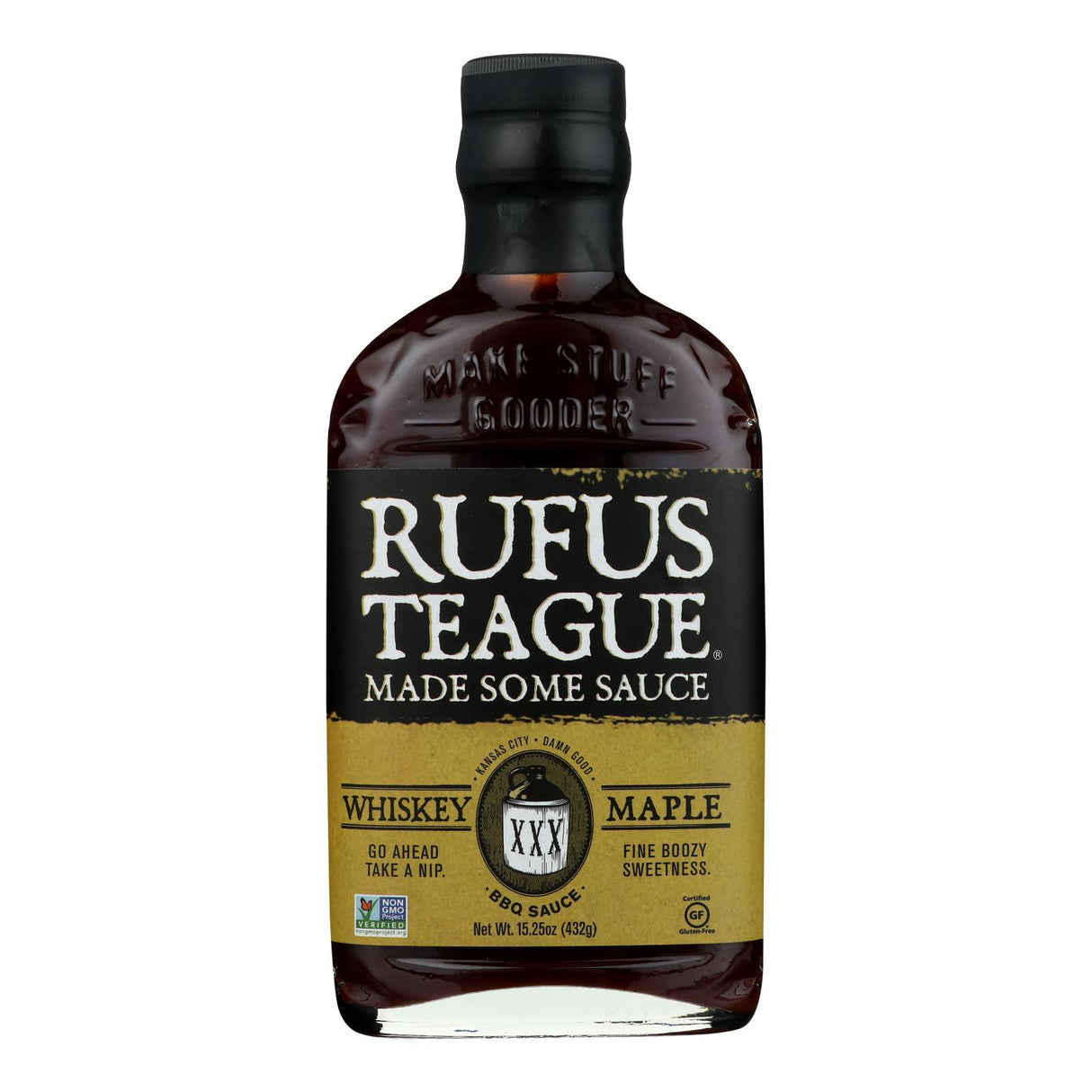 Rufus Teague Whiskey Maple BBQ Sauce - 16 Oz (Pack of 6)