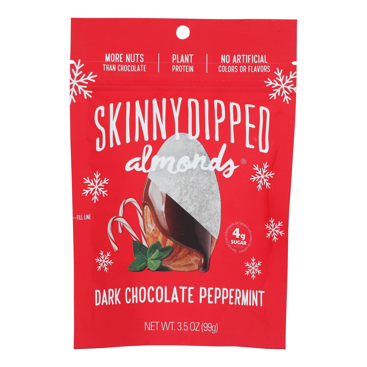 Skinnydipped Dark Chocolate Peppermint Almonds 10ct Holiday Treat-Delicious!