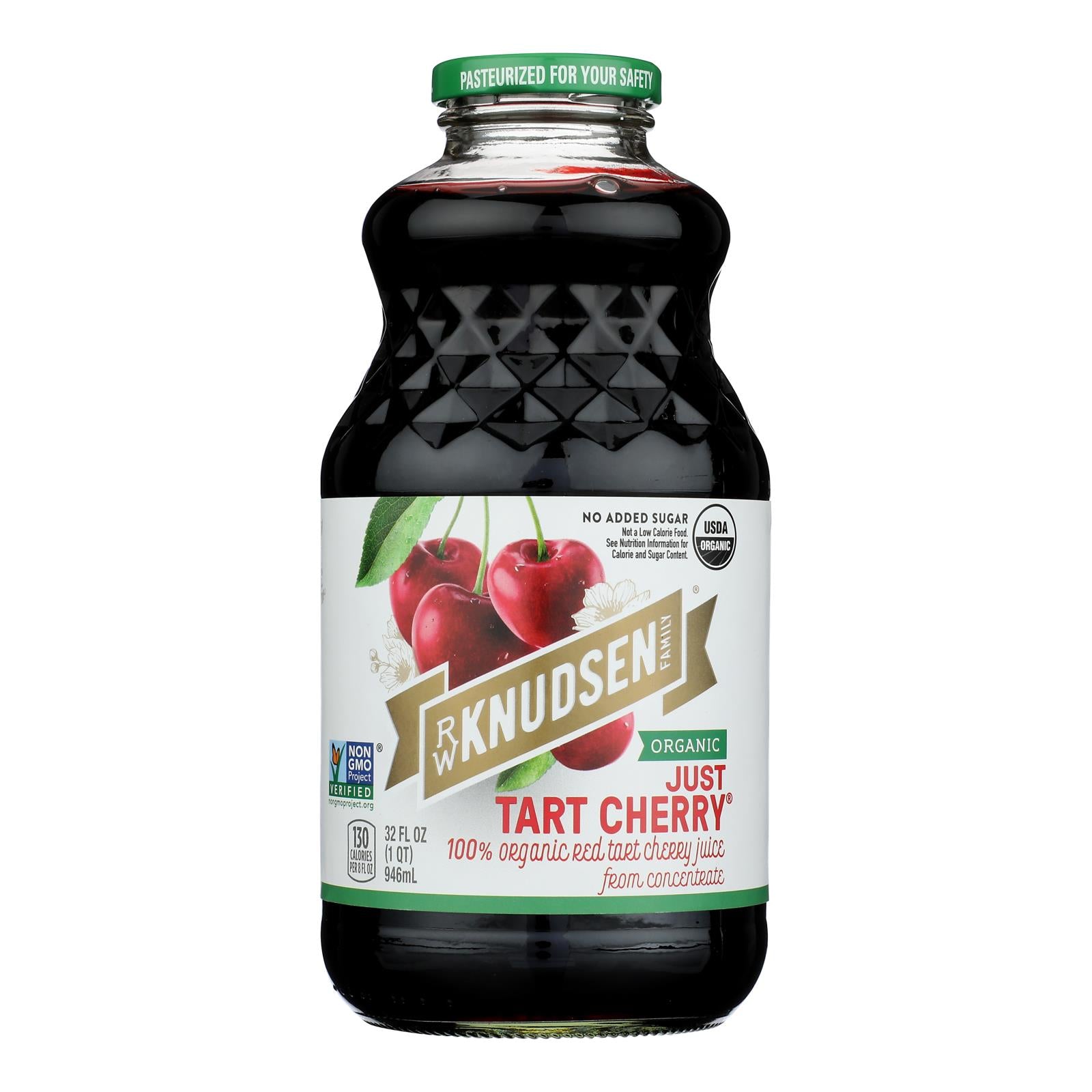 R.W. Knudsen Organic Tart Cherry Juice, 6 Bottles - Natural Cherry