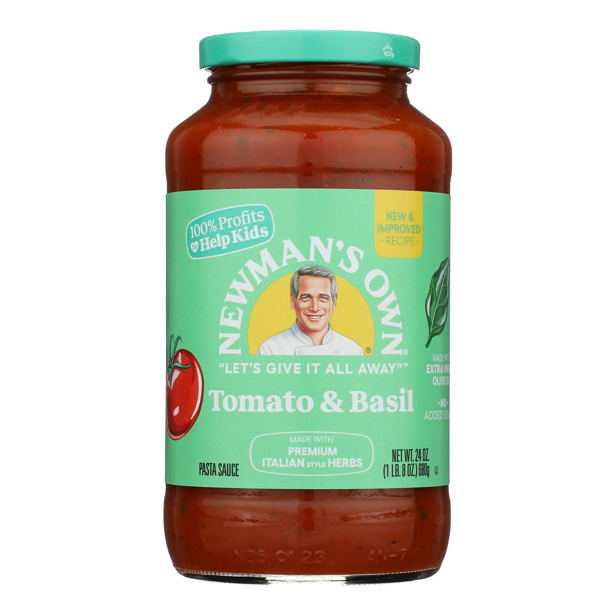 Newman's Own Tomato Basil Pasta Sauce, 24 oz , 8-Pack
