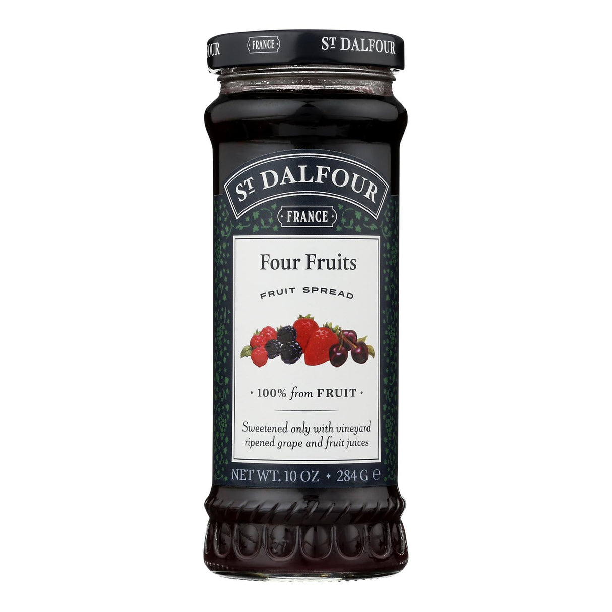 St Dalfour Four Fruits Spread - Deluxe 100% Fruit - 10 Oz - 6 Pack