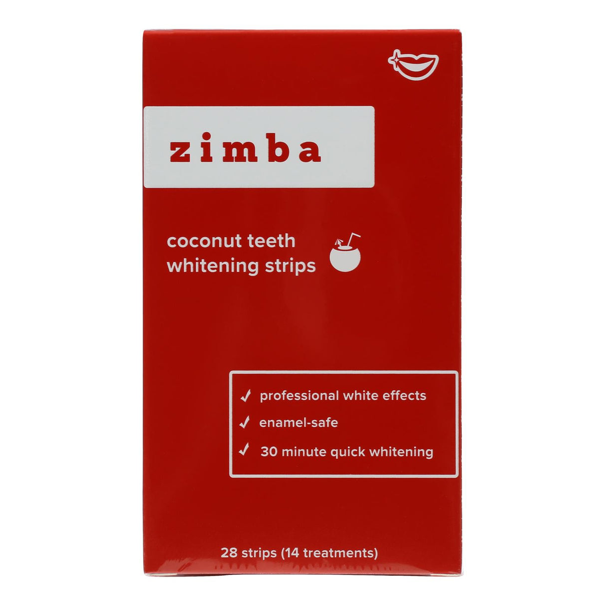 Zimba Coconut Teeth Whitening Strips, (Pack of 6 - 28 Count)