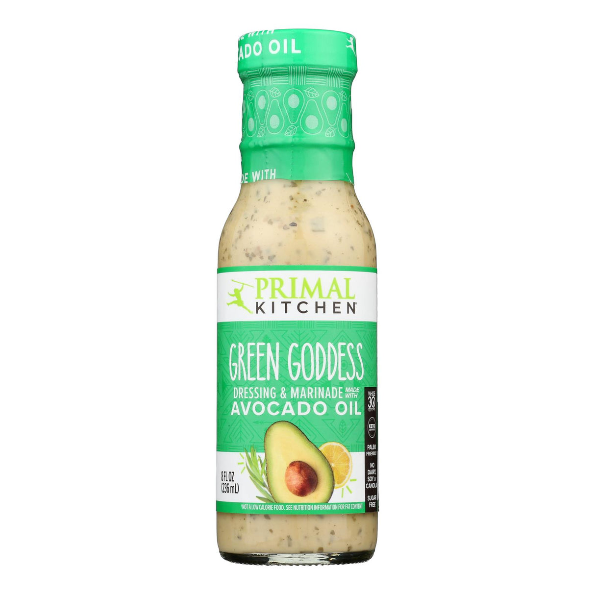 Primal Kitchen Green Goddess Dressing (Case of 6): Healthy & Flavorful, 8 fl oz