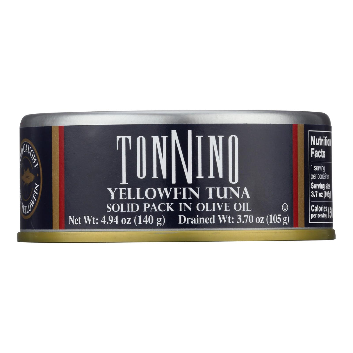 Tonnino Tuna in Olive Oil, Light Meat, 12 x 4.9 oz - Premium Italian Tuna