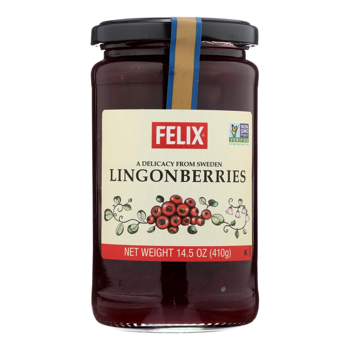 Felix Ligonberrie Fruit Case - 8 x 14.5 Oz - Natural & Delicious