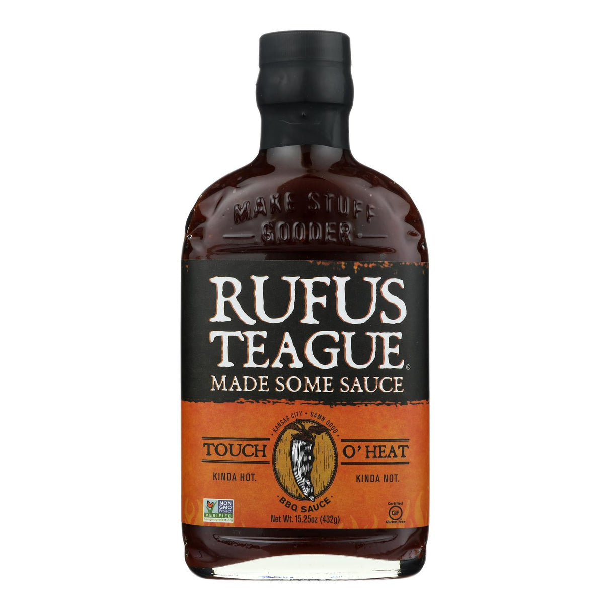 Rufus Teague Touch O'Heat BBQ Sauce 6-Pack: Spicy & Flavorful - 16 Oz Bottles