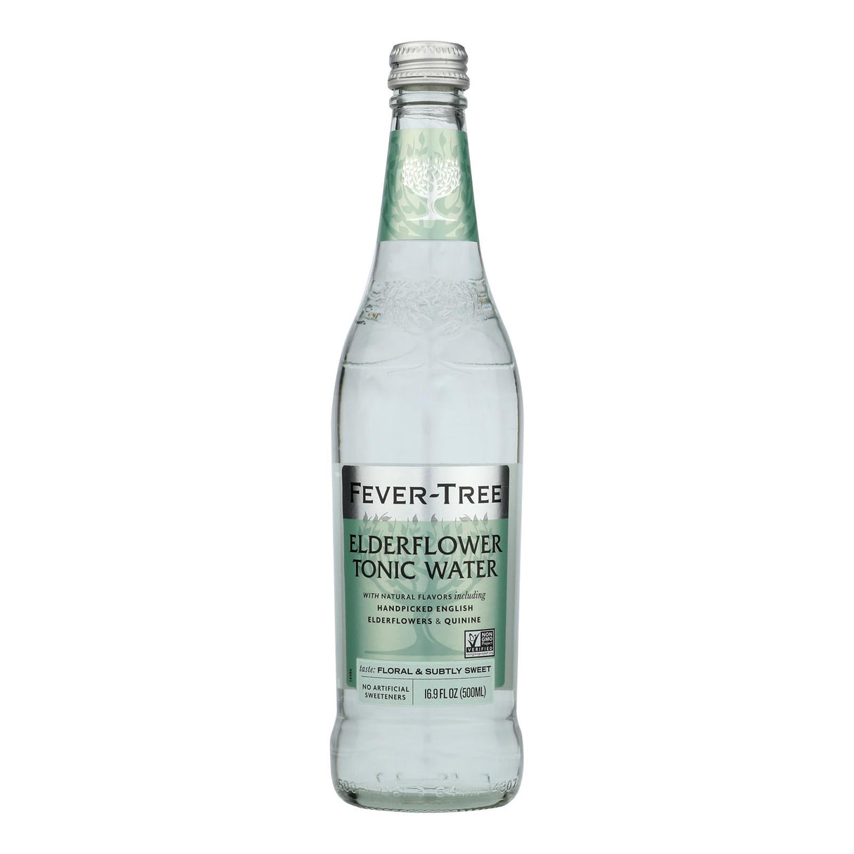 Fever-Tree Elderflower Tonic Water, 8 x 16.9 Fl Oz Glass - Premium Mixer