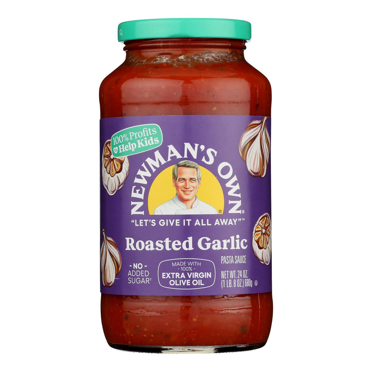 Newman's Own Roasted Garlic Pasta Sauce - 8 x 24 oz